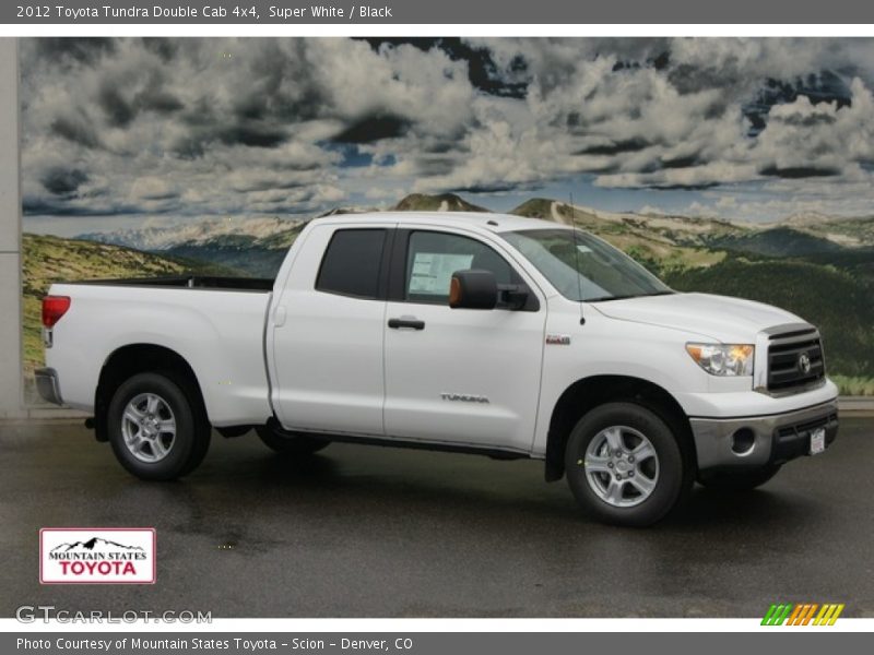 Super White / Black 2012 Toyota Tundra Double Cab 4x4