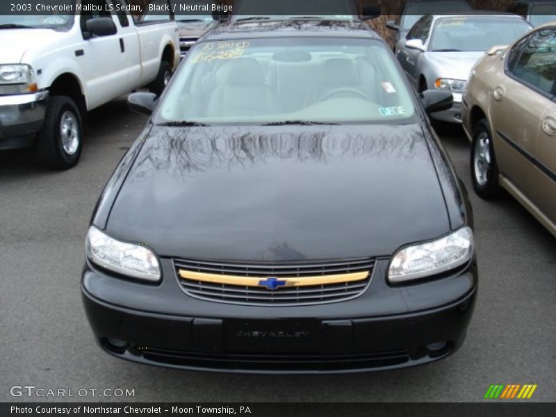 Black / Neutral Beige 2003 Chevrolet Malibu LS Sedan