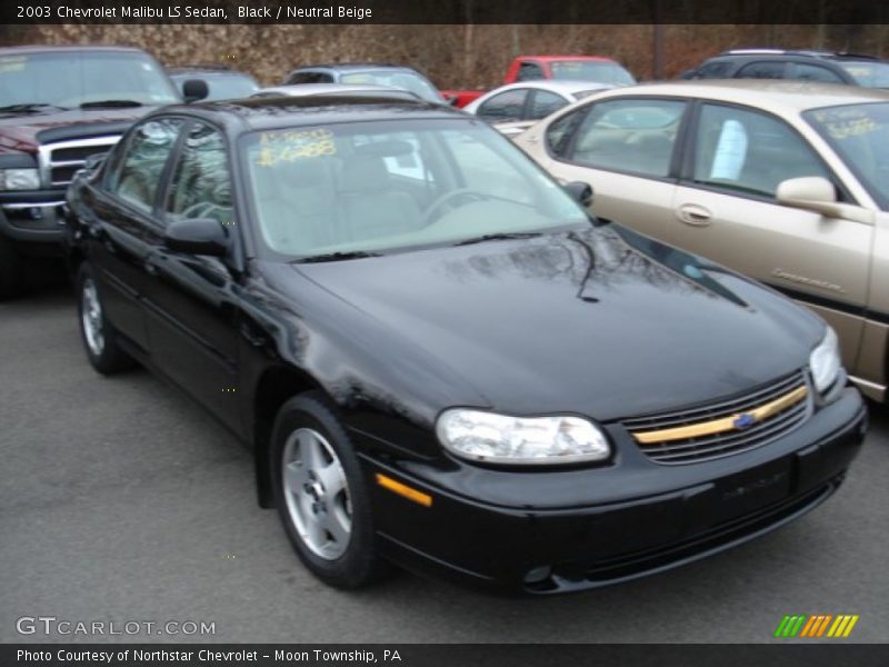 Black / Neutral Beige 2003 Chevrolet Malibu LS Sedan