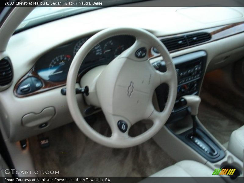 Black / Neutral Beige 2003 Chevrolet Malibu LS Sedan