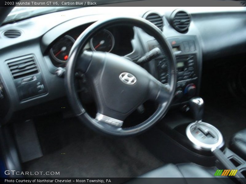 Carbon Blue / Black 2003 Hyundai Tiburon GT V6
