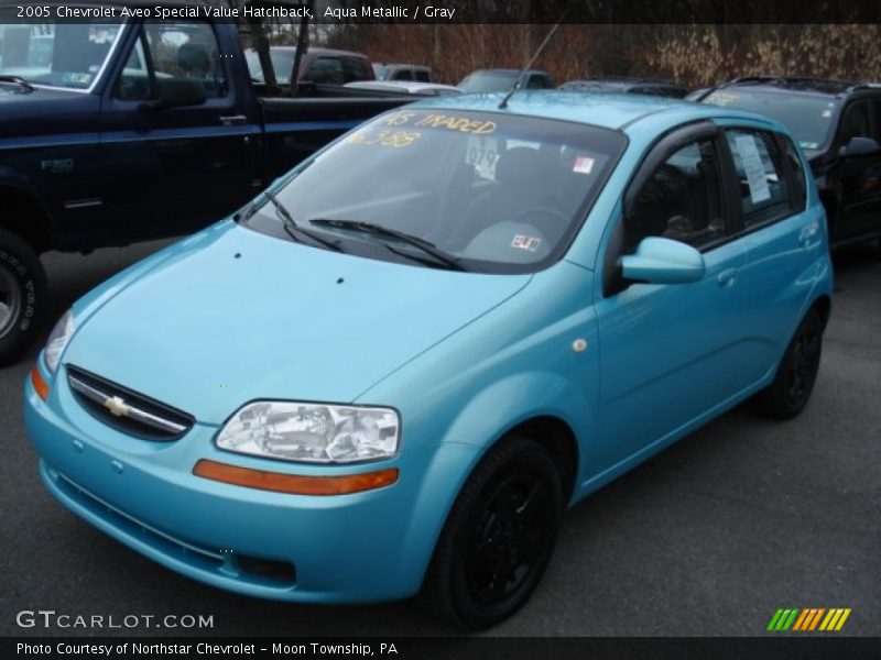 Aqua Metallic / Gray 2005 Chevrolet Aveo Special Value Hatchback