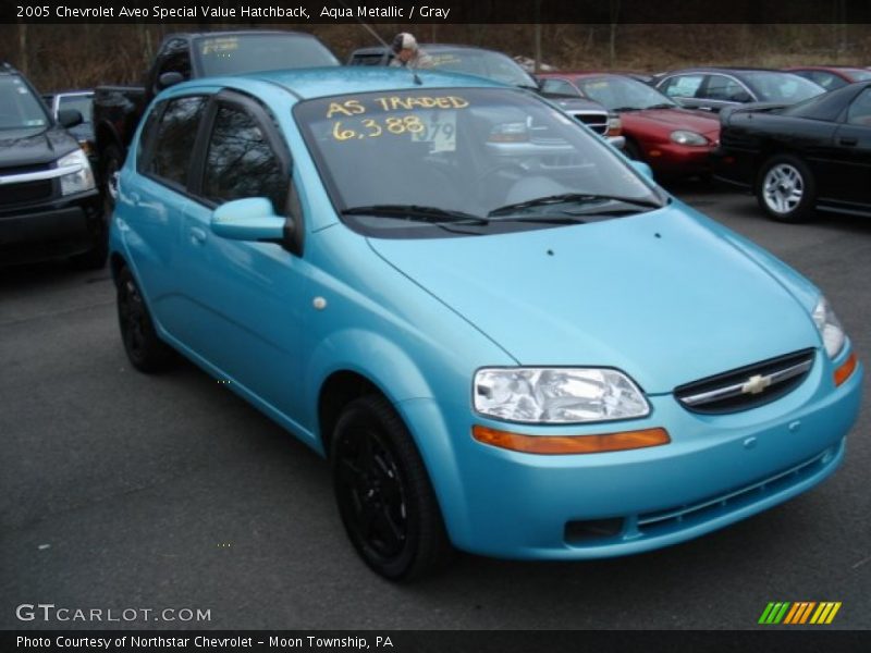 Aqua Metallic / Gray 2005 Chevrolet Aveo Special Value Hatchback