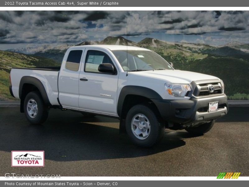 Super White / Graphite 2012 Toyota Tacoma Access Cab 4x4