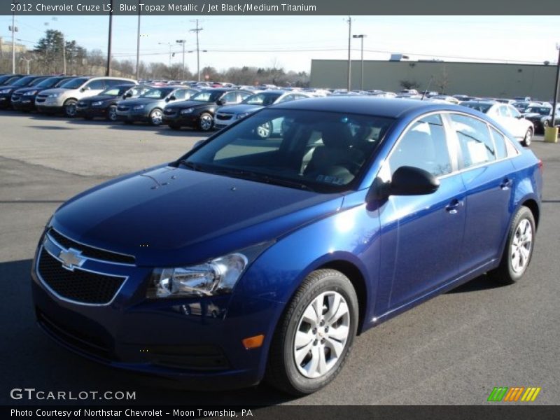 Blue Topaz Metallic / Jet Black/Medium Titanium 2012 Chevrolet Cruze LS