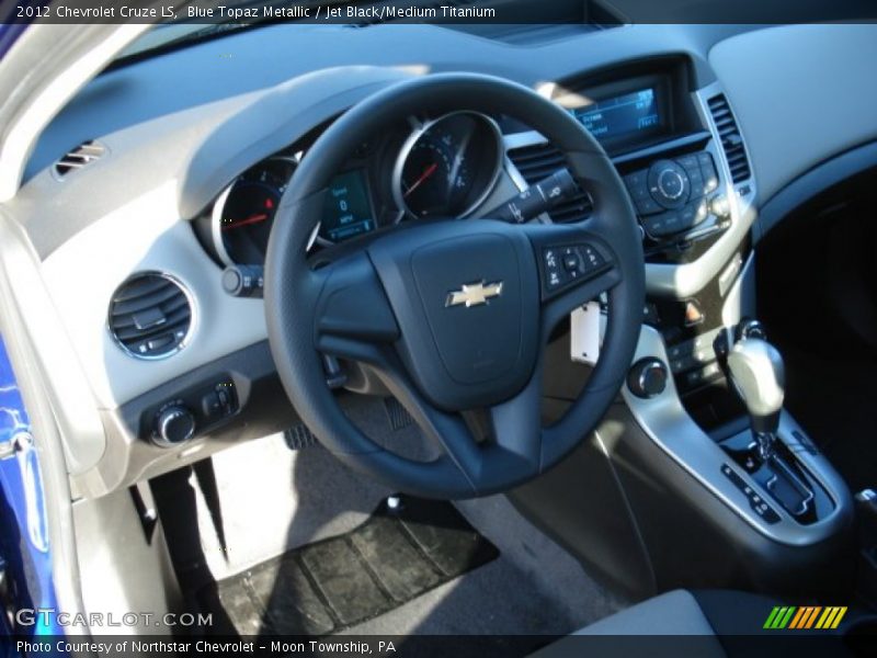 Blue Topaz Metallic / Jet Black/Medium Titanium 2012 Chevrolet Cruze LS