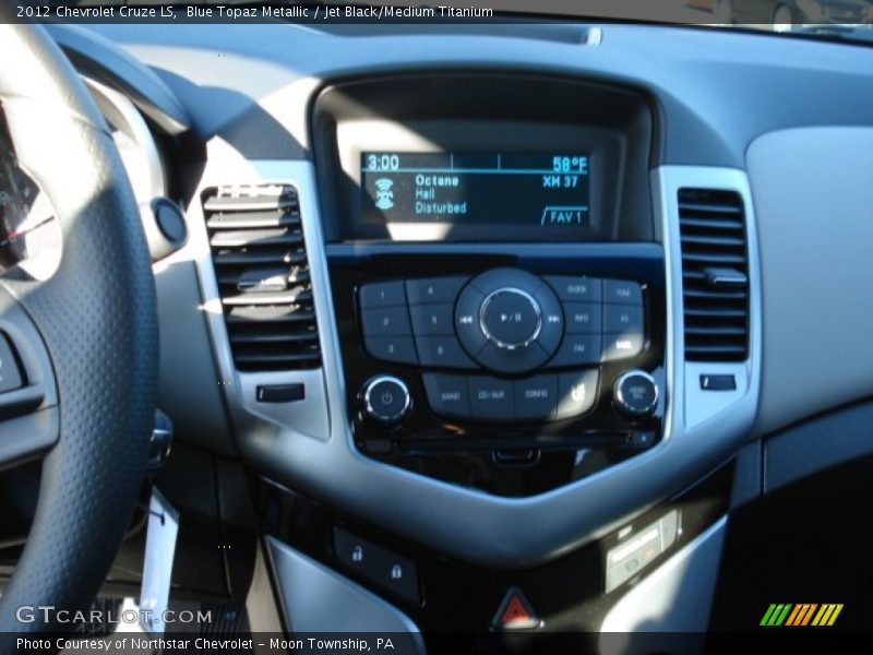 Blue Topaz Metallic / Jet Black/Medium Titanium 2012 Chevrolet Cruze LS