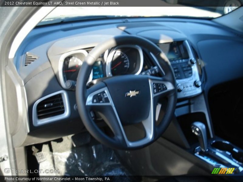 Steel Green Metallic / Jet Black 2012 Chevrolet Equinox LT AWD