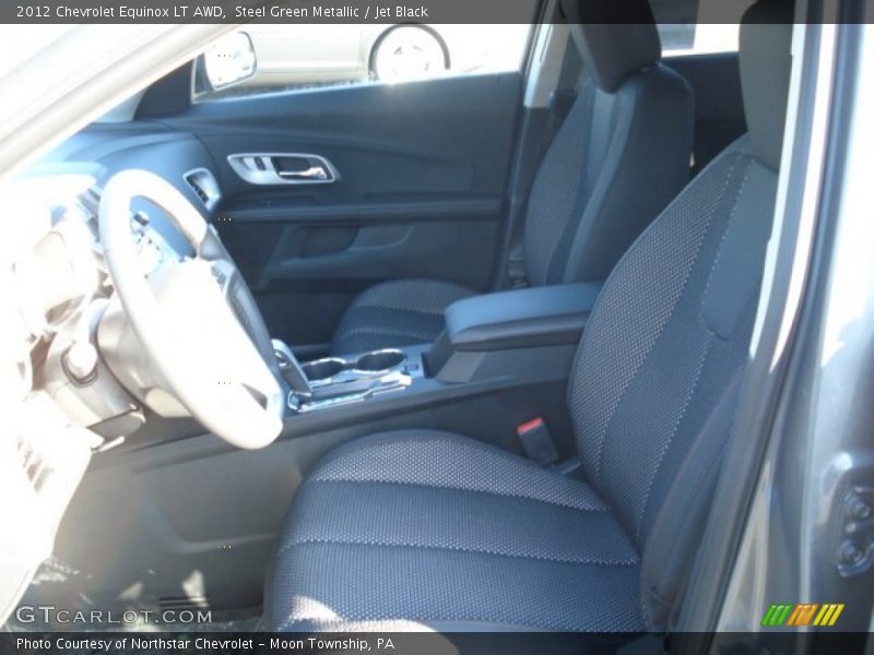 Steel Green Metallic / Jet Black 2012 Chevrolet Equinox LT AWD