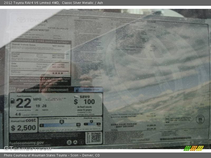 Classic Silver Metallic / Ash 2012 Toyota RAV4 V6 Limited 4WD