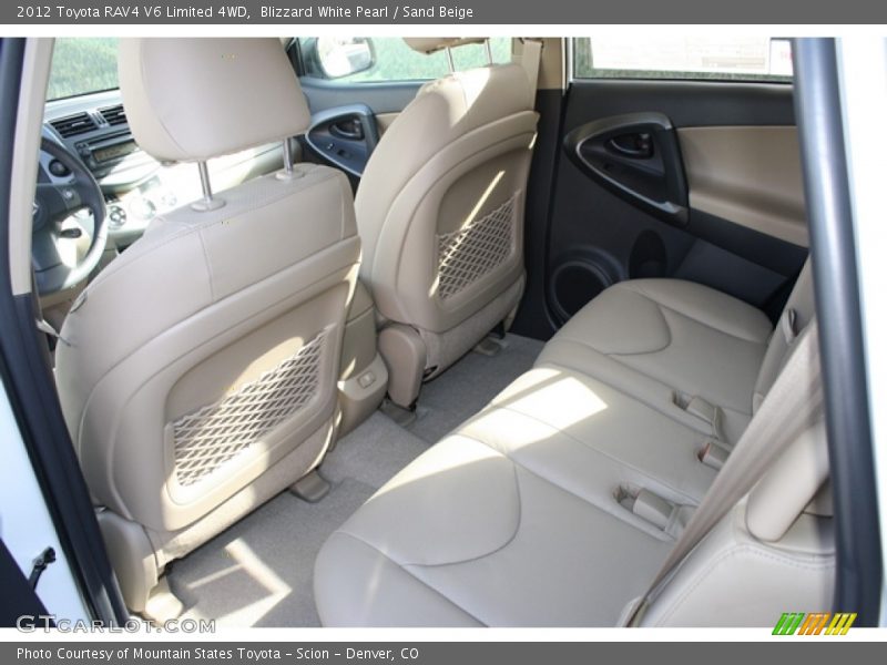 Blizzard White Pearl / Sand Beige 2012 Toyota RAV4 V6 Limited 4WD