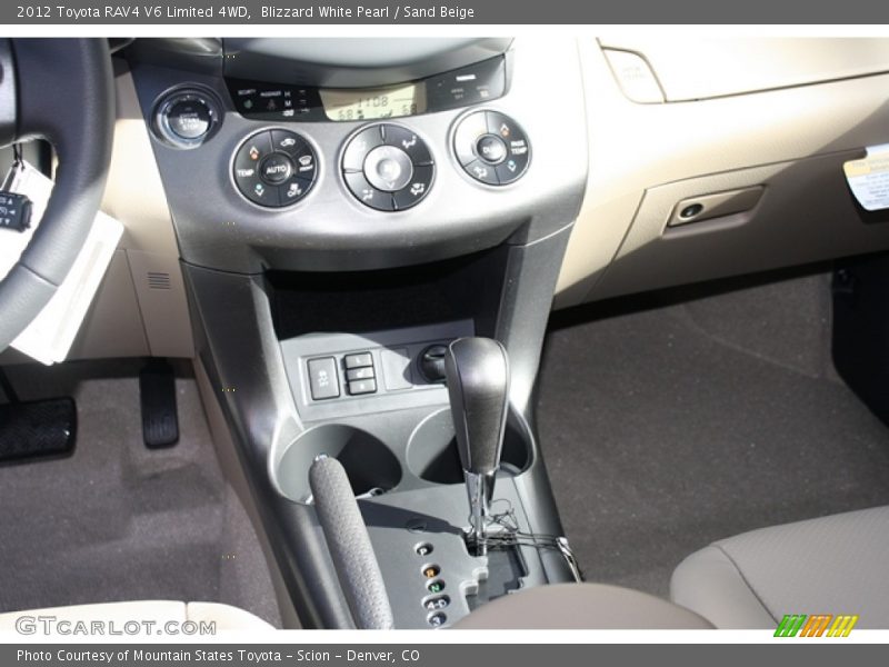 Blizzard White Pearl / Sand Beige 2012 Toyota RAV4 V6 Limited 4WD