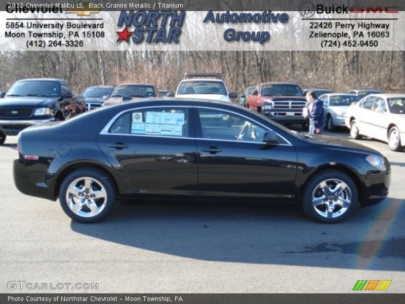 Black Granite Metallic / Titanium 2012 Chevrolet Malibu LS