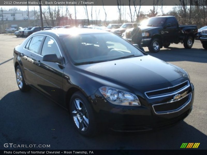 Black Granite Metallic / Titanium 2012 Chevrolet Malibu LS