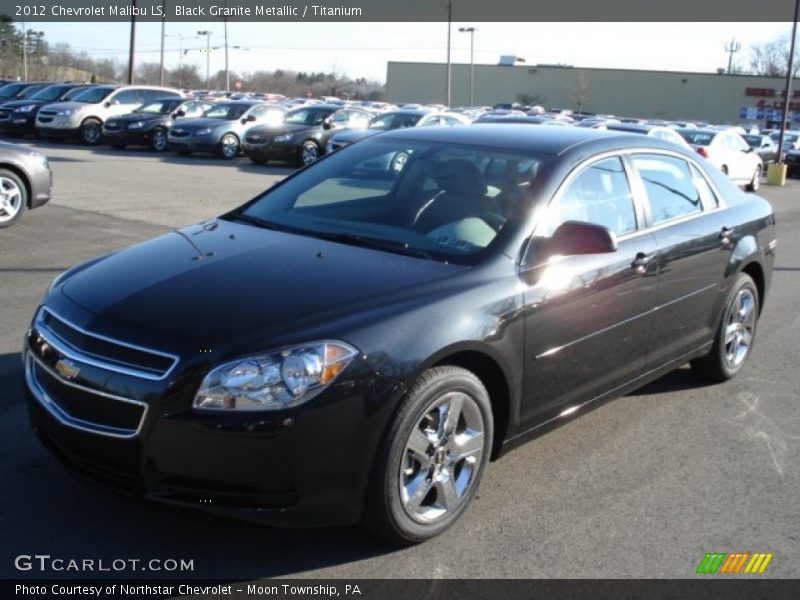 Black Granite Metallic / Titanium 2012 Chevrolet Malibu LS