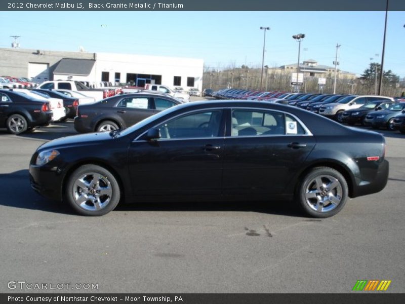 Black Granite Metallic / Titanium 2012 Chevrolet Malibu LS
