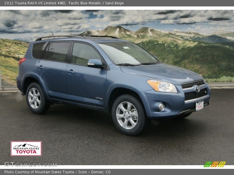 Pacific Blue Metallic / Sand Beige 2012 Toyota RAV4 V6 Limited 4WD