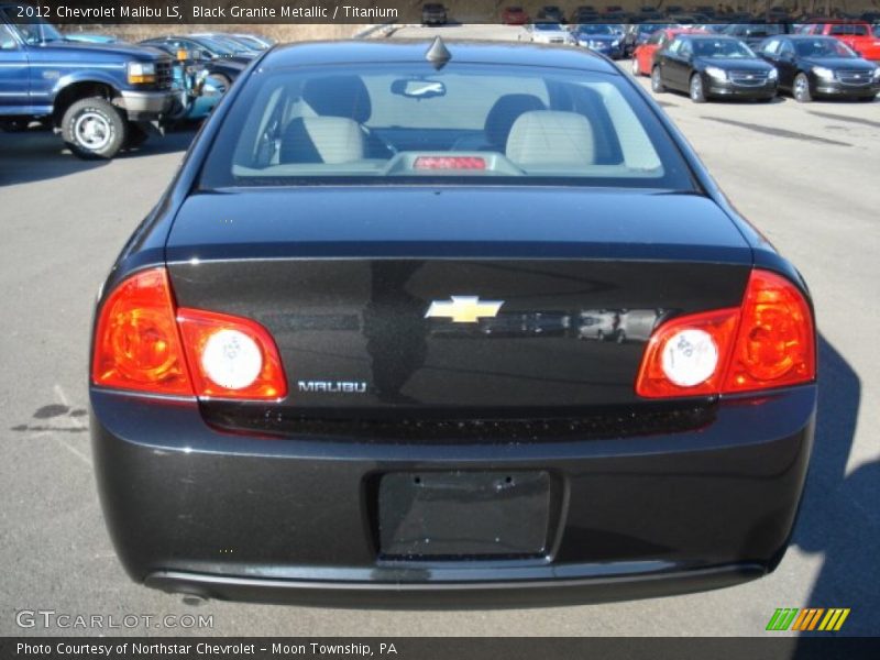 Black Granite Metallic / Titanium 2012 Chevrolet Malibu LS