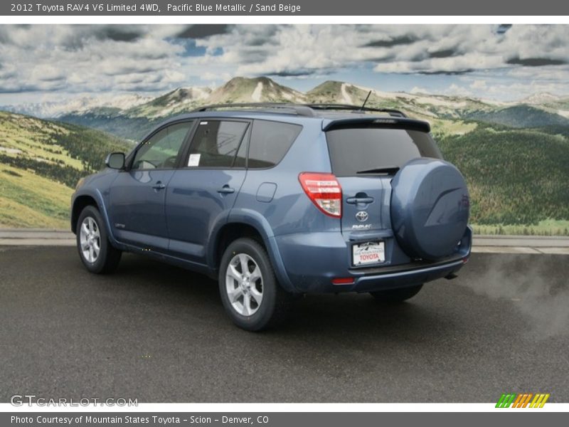 Pacific Blue Metallic / Sand Beige 2012 Toyota RAV4 V6 Limited 4WD