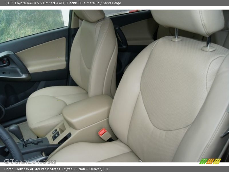 Pacific Blue Metallic / Sand Beige 2012 Toyota RAV4 V6 Limited 4WD