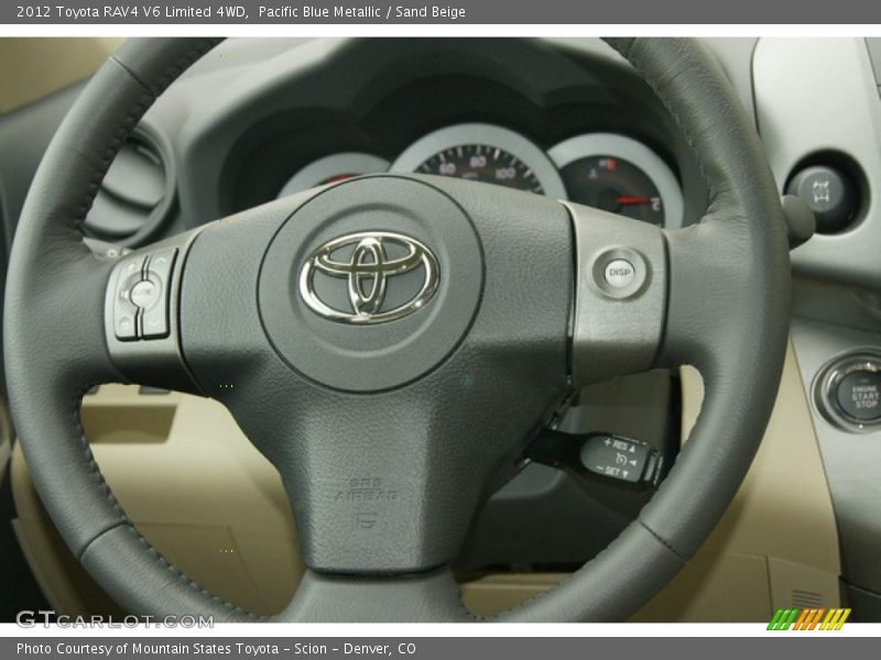 Pacific Blue Metallic / Sand Beige 2012 Toyota RAV4 V6 Limited 4WD