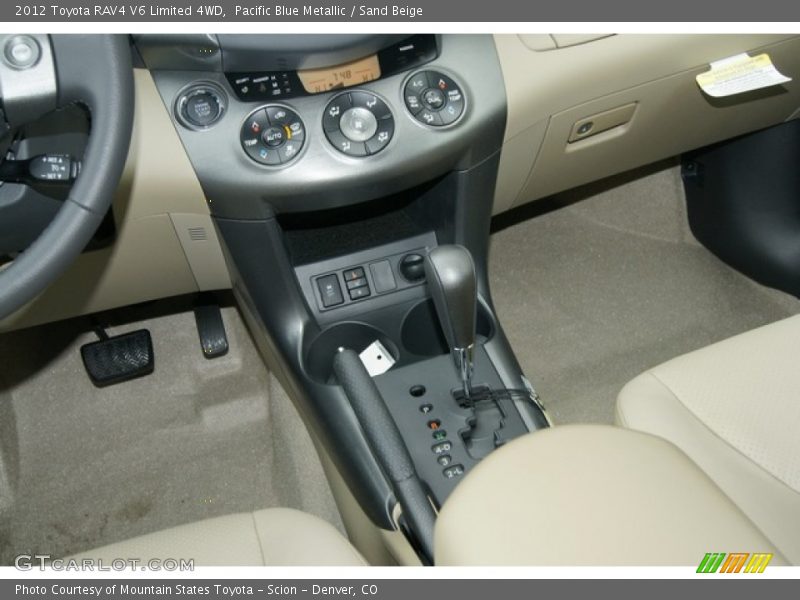 Pacific Blue Metallic / Sand Beige 2012 Toyota RAV4 V6 Limited 4WD