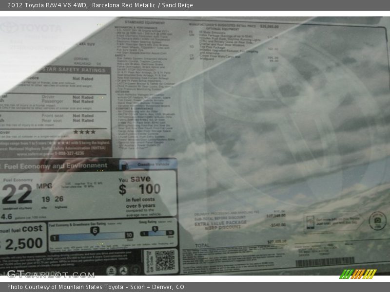 Barcelona Red Metallic / Sand Beige 2012 Toyota RAV4 V6 4WD
