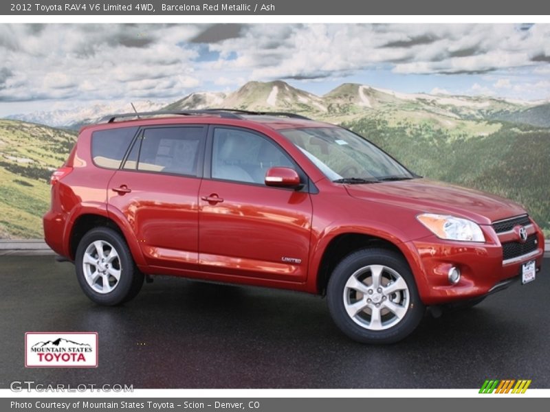 Barcelona Red Metallic / Ash 2012 Toyota RAV4 V6 Limited 4WD