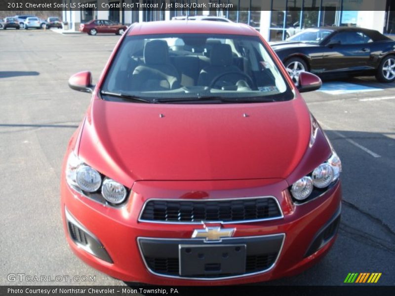 Crystal Red Tintcoat / Jet Black/Dark Titanium 2012 Chevrolet Sonic LS Sedan