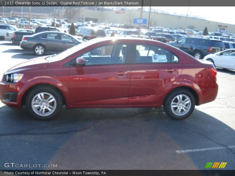 Crystal Red Tintcoat / Jet Black/Dark Titanium 2012 Chevrolet Sonic LS Sedan