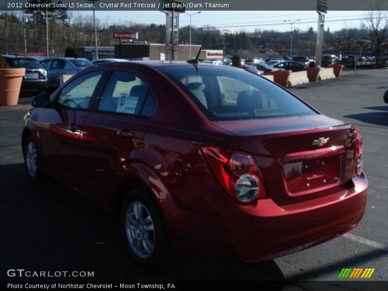 Crystal Red Tintcoat / Jet Black/Dark Titanium 2012 Chevrolet Sonic LS Sedan