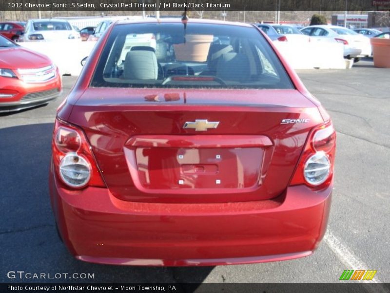Crystal Red Tintcoat / Jet Black/Dark Titanium 2012 Chevrolet Sonic LS Sedan