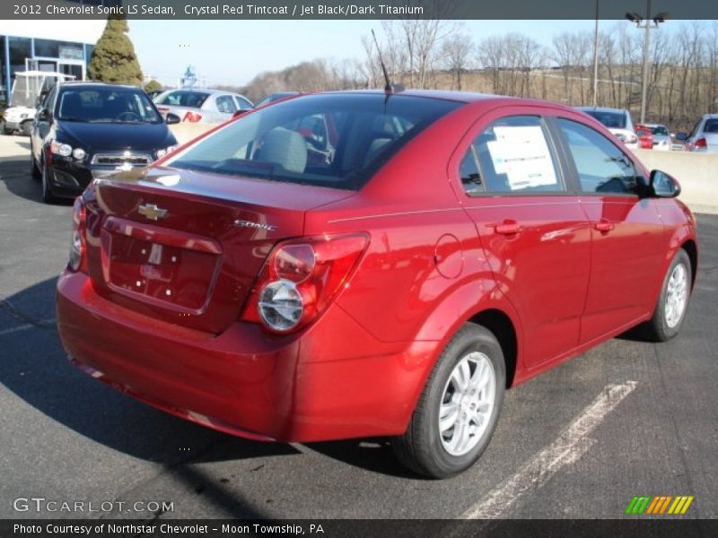 Crystal Red Tintcoat / Jet Black/Dark Titanium 2012 Chevrolet Sonic LS Sedan