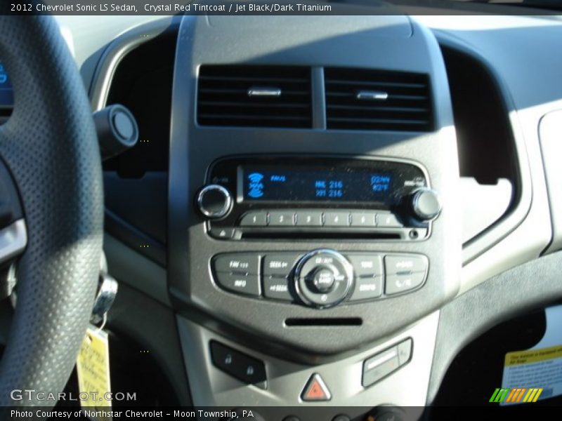 Crystal Red Tintcoat / Jet Black/Dark Titanium 2012 Chevrolet Sonic LS Sedan