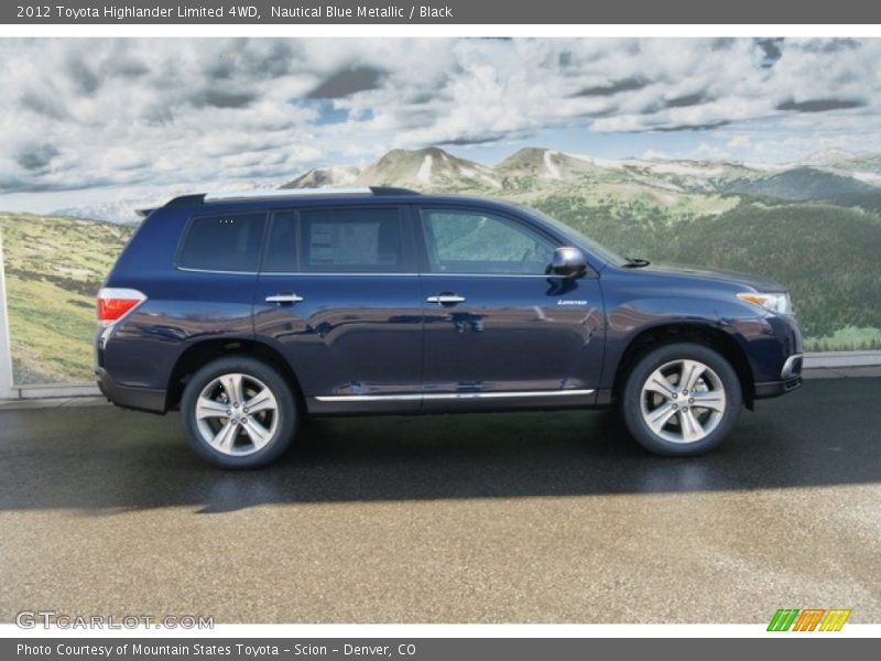 Nautical Blue Metallic / Black 2012 Toyota Highlander Limited 4WD