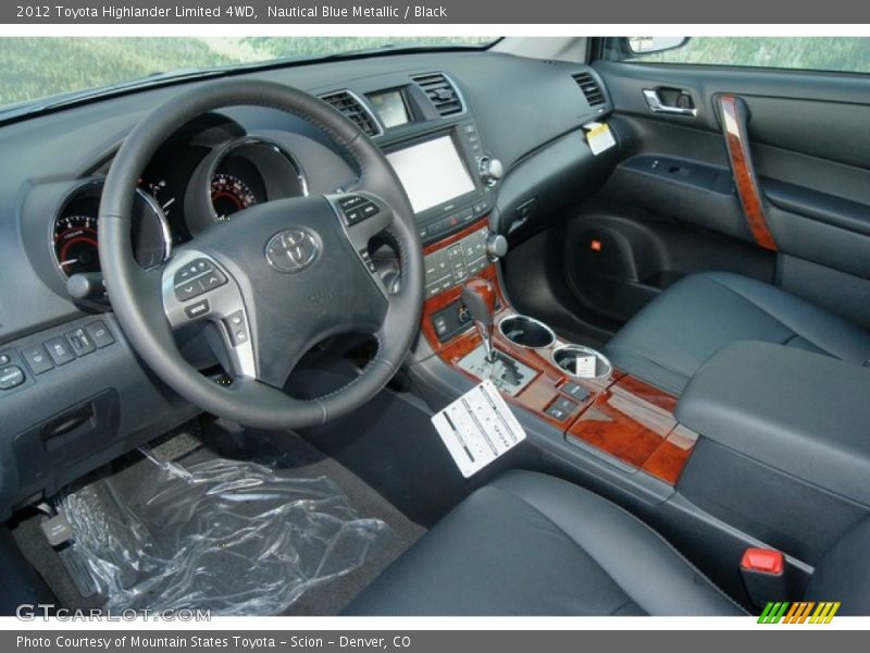 Nautical Blue Metallic / Black 2012 Toyota Highlander Limited 4WD
