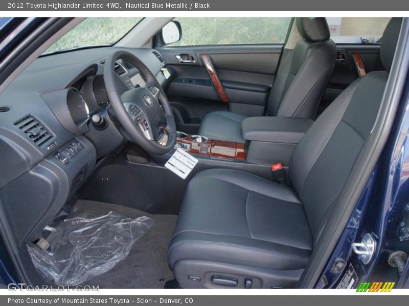 Nautical Blue Metallic / Black 2012 Toyota Highlander Limited 4WD