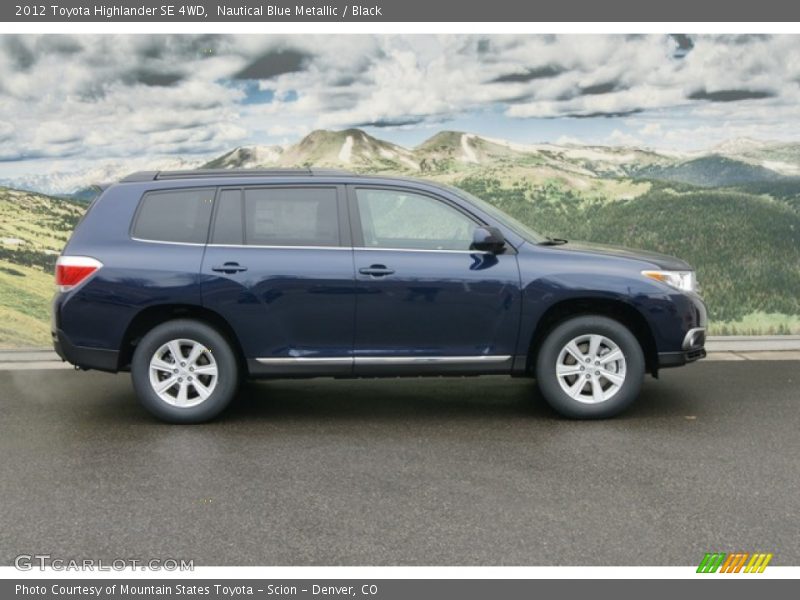 Nautical Blue Metallic / Black 2012 Toyota Highlander SE 4WD