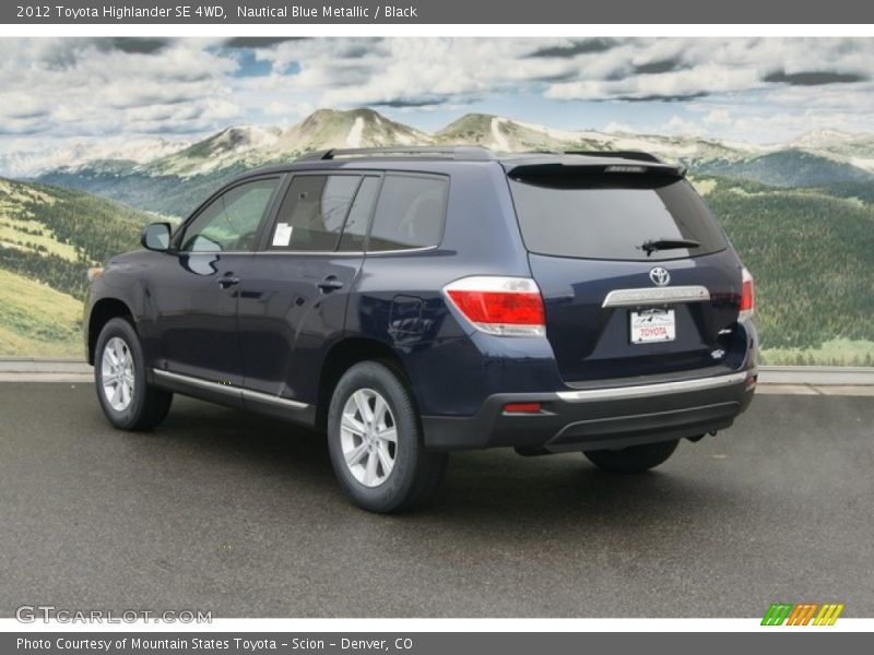 Nautical Blue Metallic / Black 2012 Toyota Highlander SE 4WD