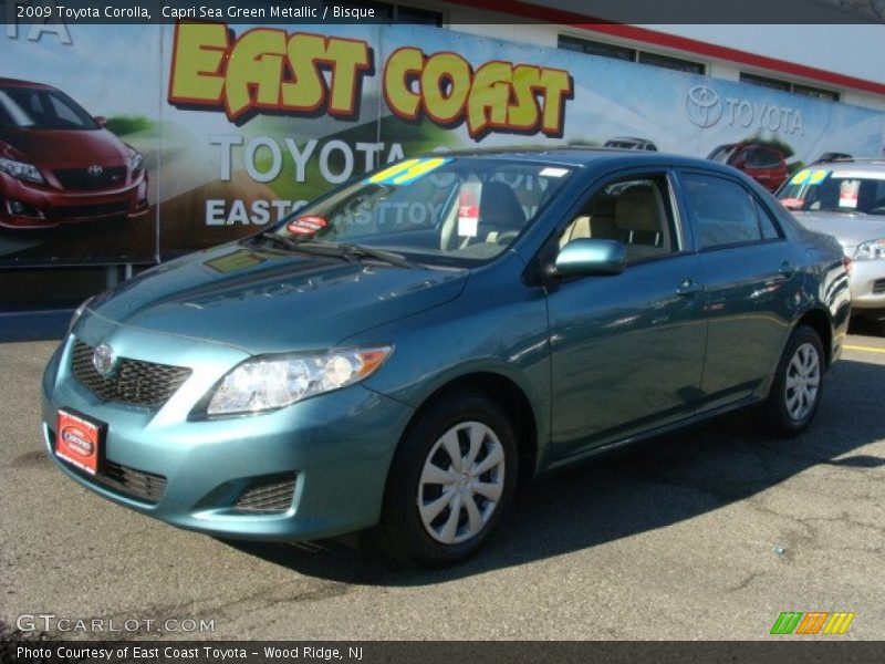 Capri Sea Green Metallic / Bisque 2009 Toyota Corolla