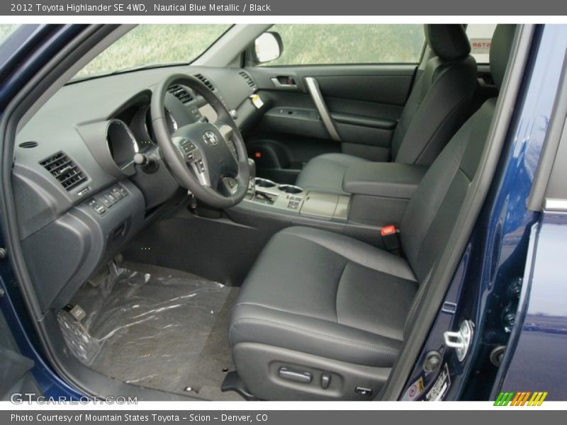 Nautical Blue Metallic / Black 2012 Toyota Highlander SE 4WD