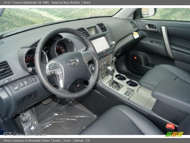 Nautical Blue Metallic / Black 2012 Toyota Highlander SE 4WD