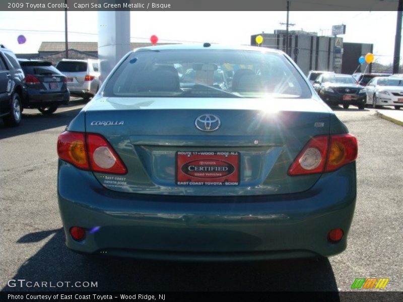 Capri Sea Green Metallic / Bisque 2009 Toyota Corolla