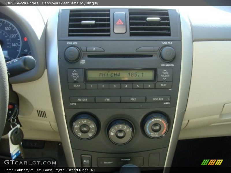 Capri Sea Green Metallic / Bisque 2009 Toyota Corolla