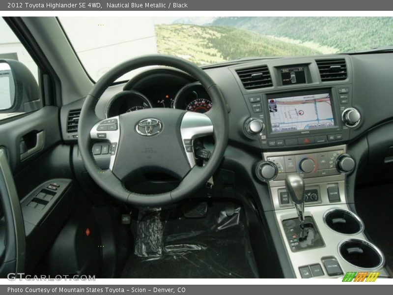Nautical Blue Metallic / Black 2012 Toyota Highlander SE 4WD