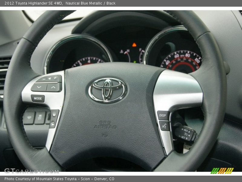 Nautical Blue Metallic / Black 2012 Toyota Highlander SE 4WD
