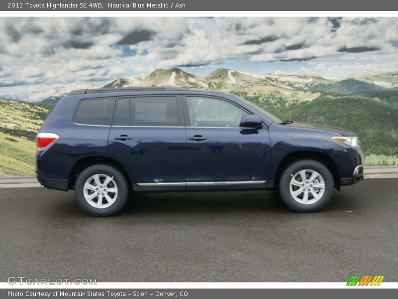 Nautical Blue Metallic / Ash 2012 Toyota Highlander SE 4WD