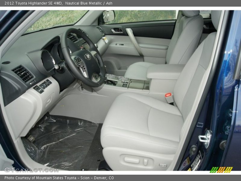Nautical Blue Metallic / Ash 2012 Toyota Highlander SE 4WD