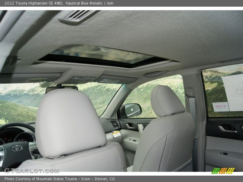 Nautical Blue Metallic / Ash 2012 Toyota Highlander SE 4WD