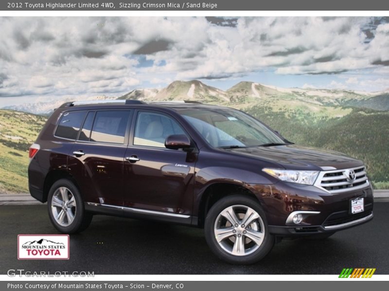 Sizzling Crimson Mica / Sand Beige 2012 Toyota Highlander Limited 4WD